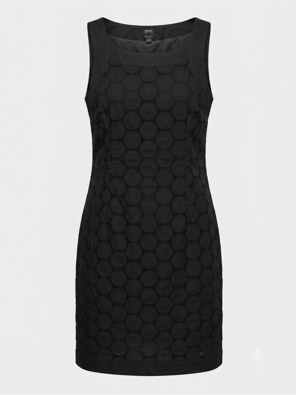 Esprit Collection Black Circle Eyelet Cutout Shift Dress Size 10